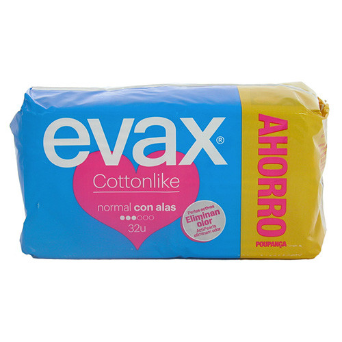 Imagen de Compresas evax cottonlike normal alas 32u