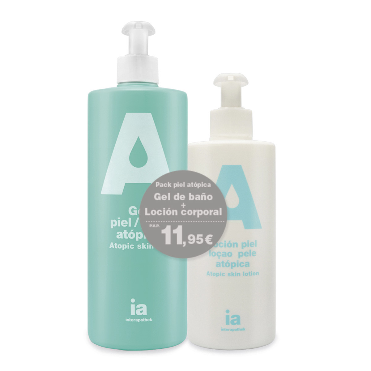Imagen de Interapothek Pack gel baño 750ml + loción 400ml para pieles atópicas