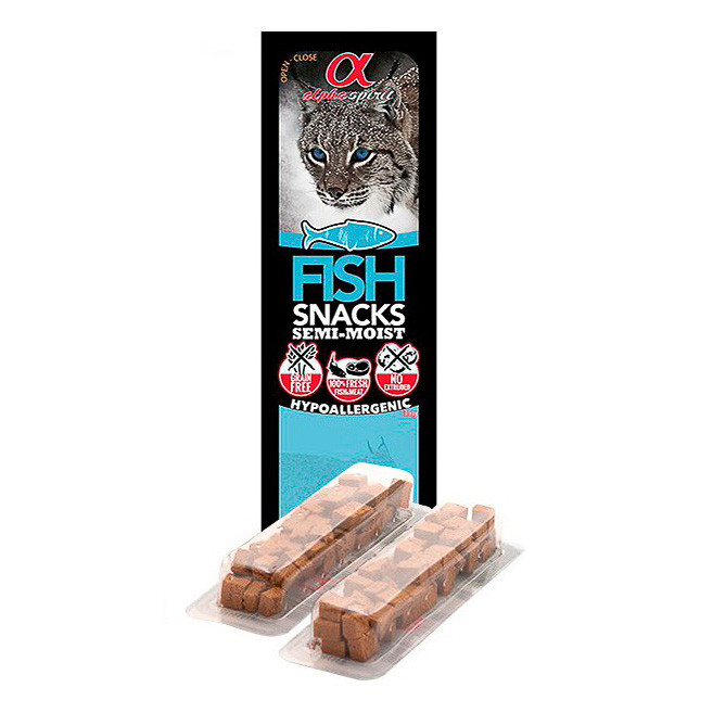 Imagen de Alpha Spirit as snack tacos gato pescado 16x35g