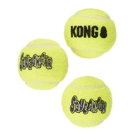 Imagen de Kong squeaker tennis ball (3 pack) medi