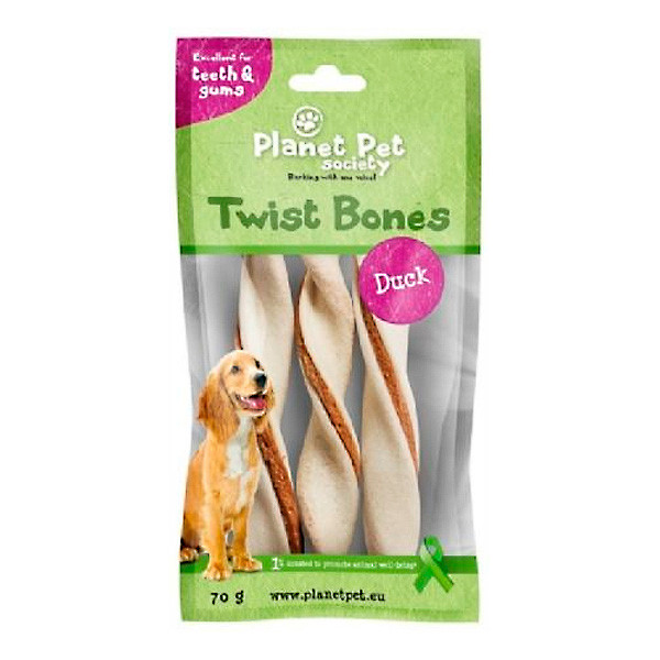 Imagen de Planet Pet Pps duck twist bone 14cm, 3 pcs, 70 g