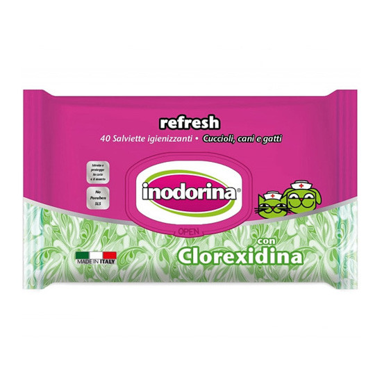 Imagen de Inodorina refresh clorexidina 40 pzas