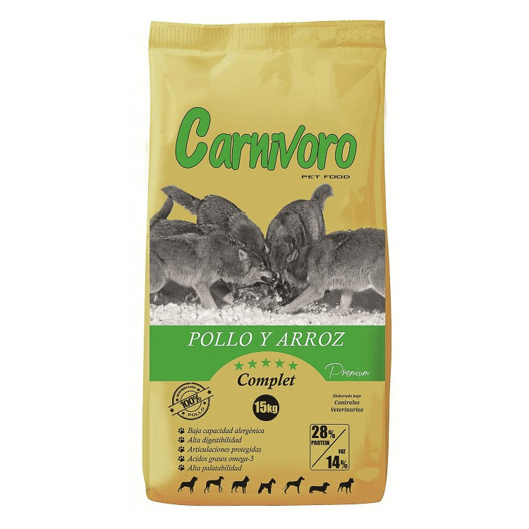 Imagen de Carnívoro Carnívoro comprimidoslet pollo arroz 15kg
