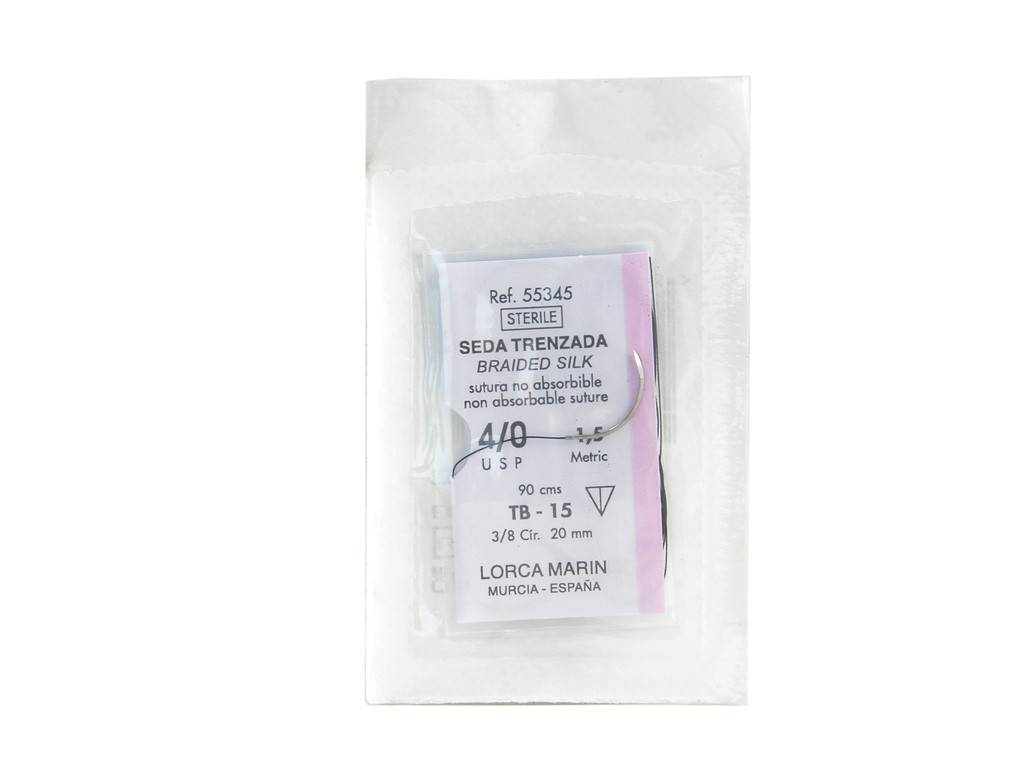 Imagen de SEDA TRENZADA CON AGUJA TB15 N.0000