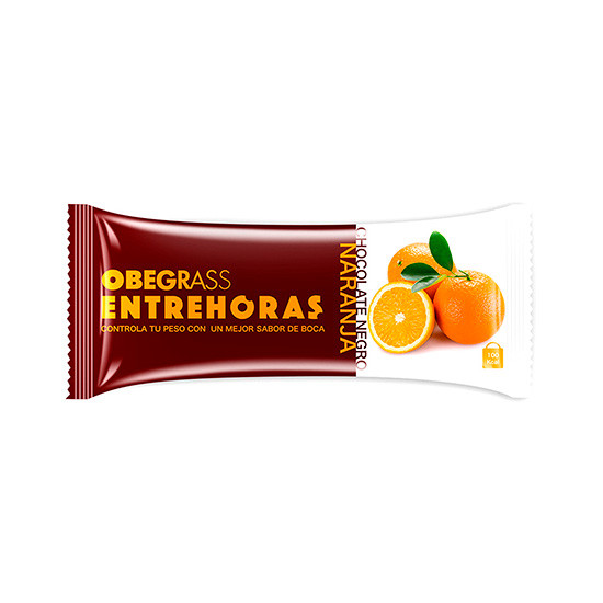 Imagen de Obegrass entrehoras chocolate negro y naranja 20uds