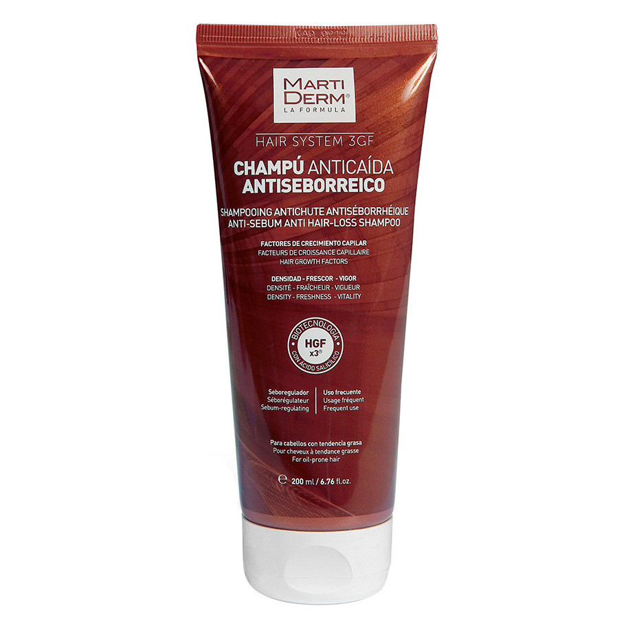 Imagen de MartiDerm Hair System Champú Anticaída Antiseborreico  200 ml