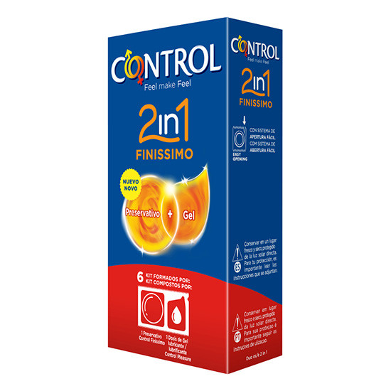 Imagen de Control finisimo 2en1 preservativo+lubricante 6u