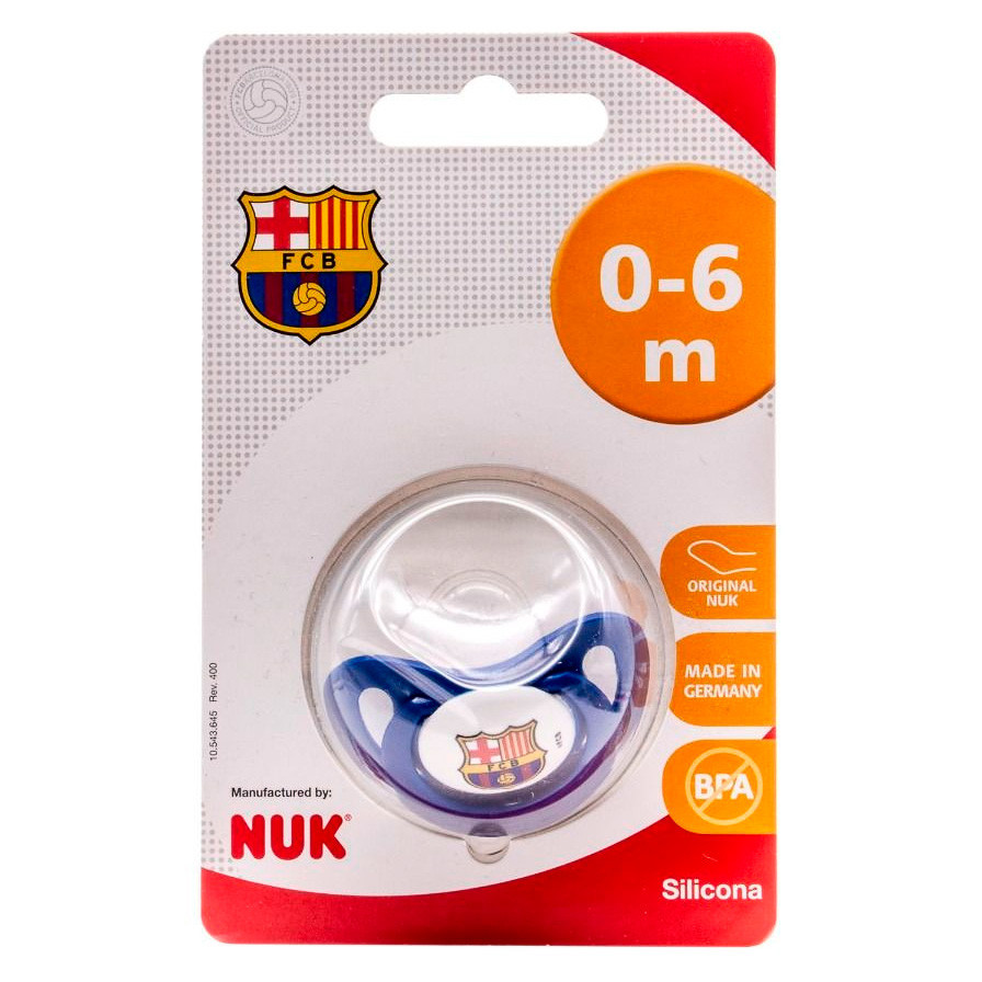 Imagen de Nuk chupete FC Barcelona silicona 0-6m