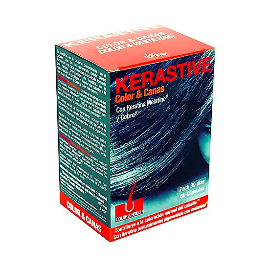 Imagen de Kerastive color y canas con melatine+cobre 60 cápsulas