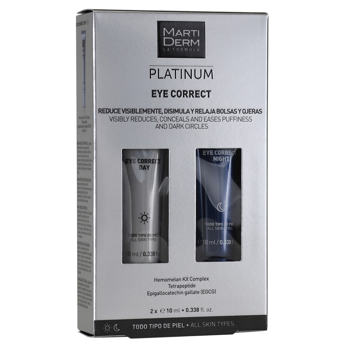 Imagen de MartiDerm Platinum Eye Corrector Día & Night 2 x 10ml