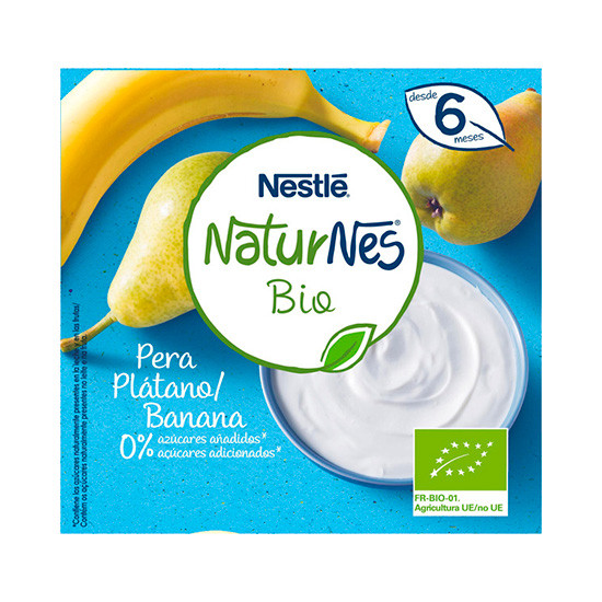 Imagen de Nestlé Natunes bio platano pera 4x90g