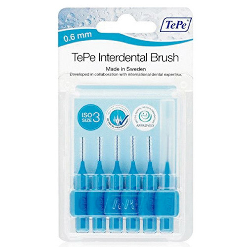 Imagen de TEPE INTERDENTAL 0,6 MM AZUL 6 UDS