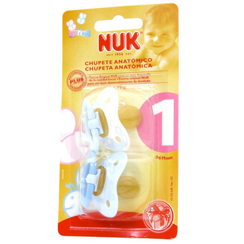 Imagen de Nuk Nukete Baby chupete látex azul talla 1 2uds