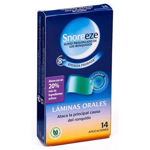 Imagen de SNOREEZE LAMINAS ORALES RONQUIDOS 14 UDS