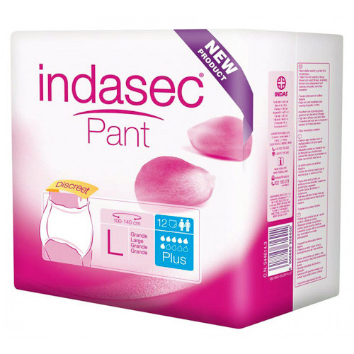 Imagen de Indasec pant plus talla grande 12 unidades